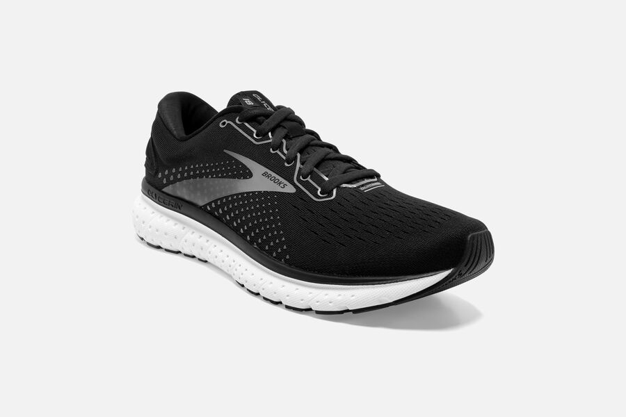 Brooks Israel Glycerin 18 Road Running Shoes Mens - Black/White - DAY-761539